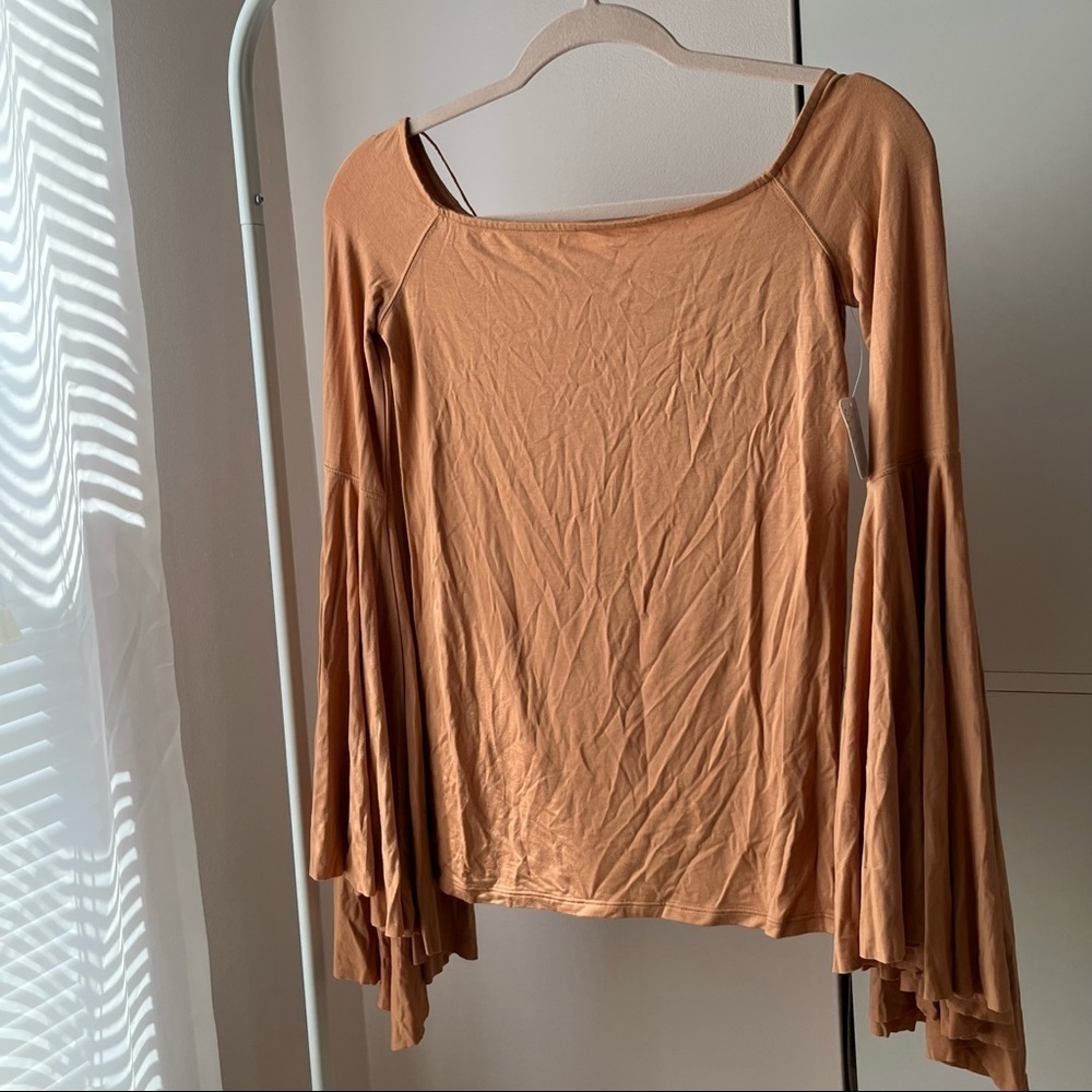 Free People Wide Sleeve We The Free Birds Of Paradise Top Size Small - Picture 4 of 5